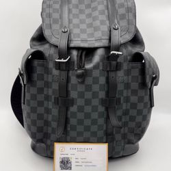 LOUIS VUITTON Christopher PM Backpack Damier Graphite