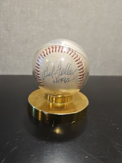 Bob Feller Autographed Baseball