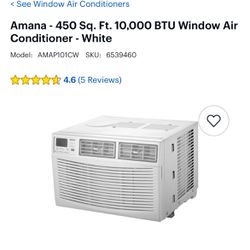 Amana - 450 Sq. Ft. 10,000 BTU Window Air Conditioner - White