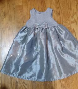 Baby girls silver dress