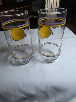 Los Angeles Lakers Drinking Glasses Set of 2