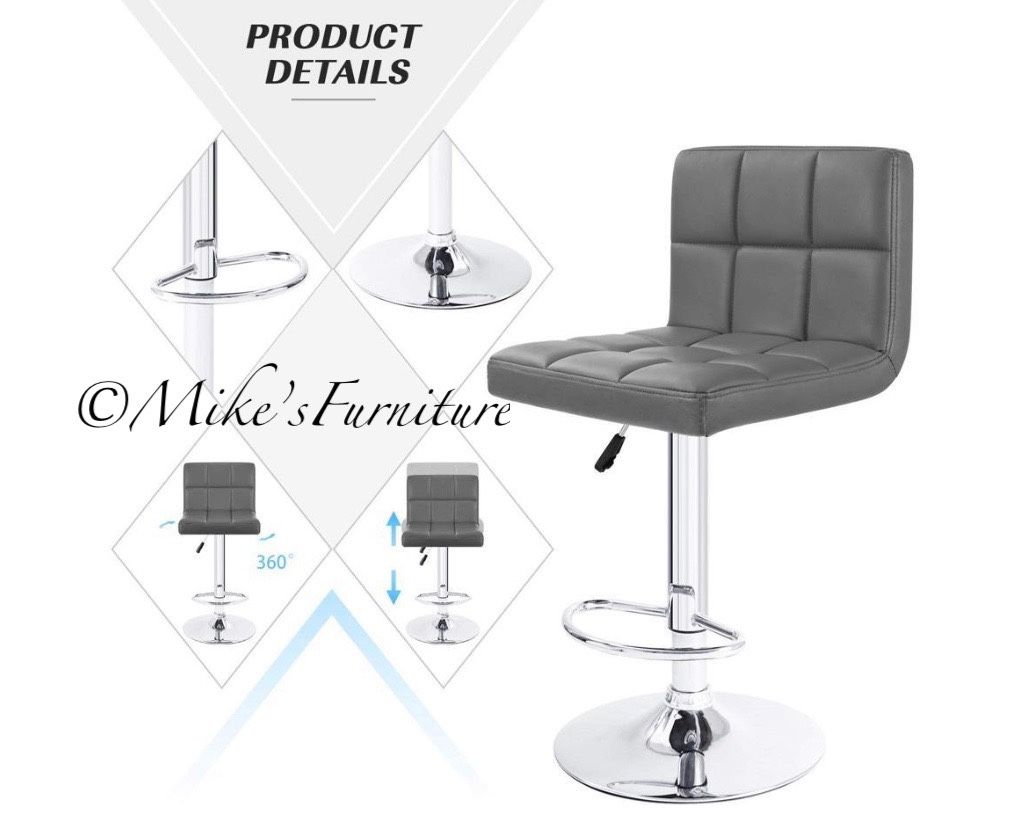 New Adjustable Bar Stools, barstools, barstool, bar stool, Sillas, Dining Chairs, chair, chairs, cadeiras (4 colors Red, Black, White, Gray)