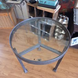Metal Table Glass Top