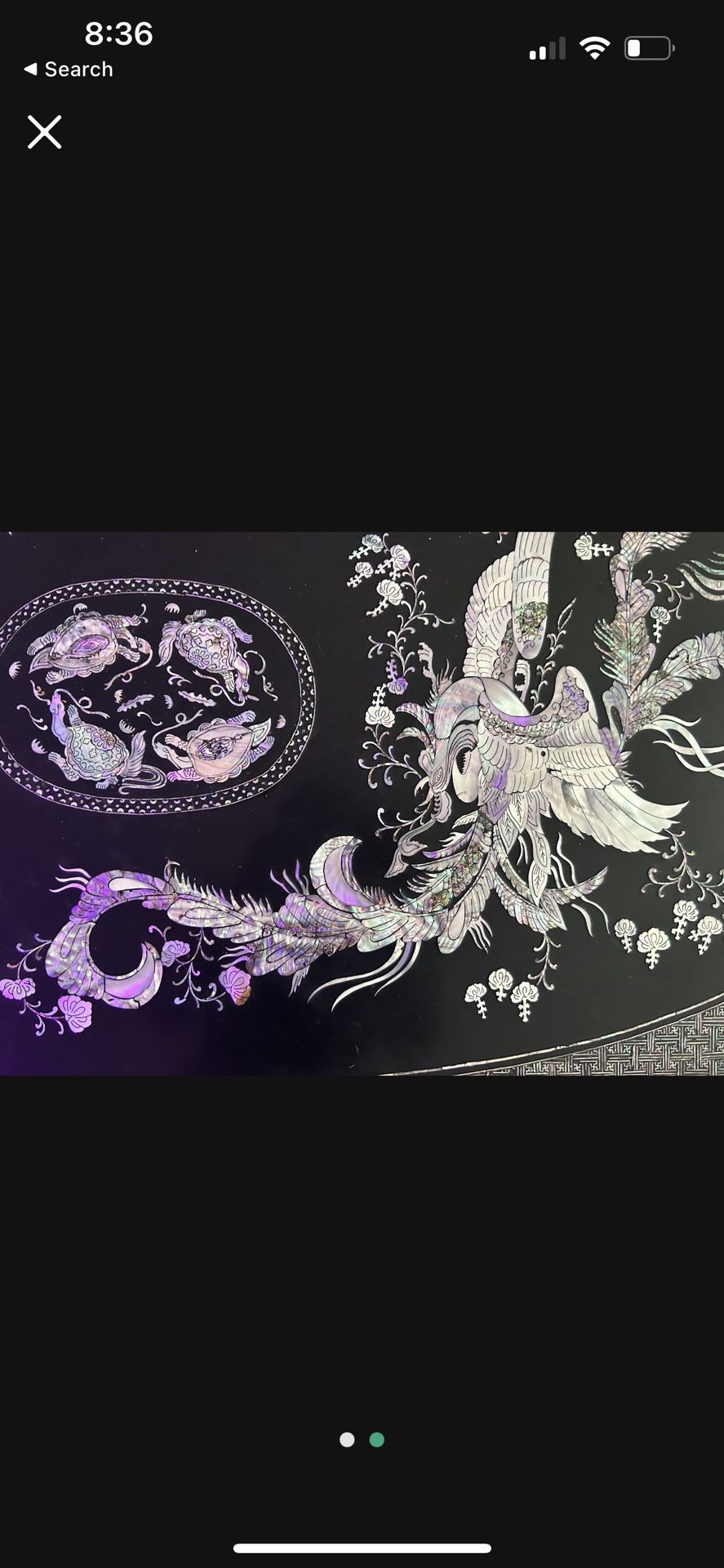 Iridescent Stone, Antique Table