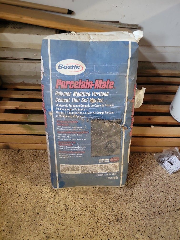 Bostic Porcelain Mate Polymer Modified Portland Cement Thin Set Mortar