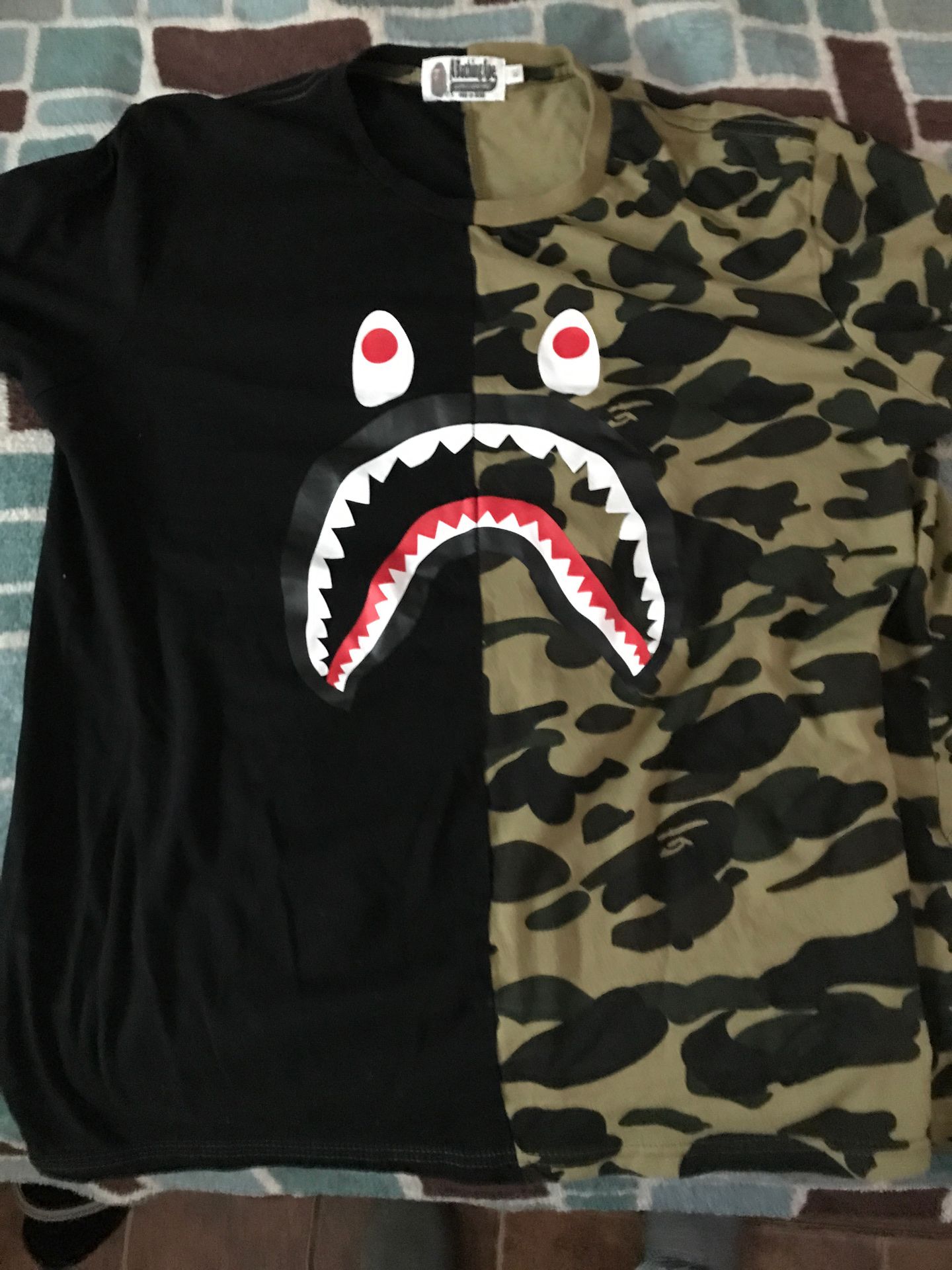 Bape shark face tee