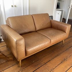 Leather love seat Sofa 