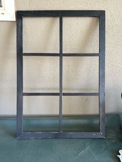 Black Wood Window Frame Wall Decor