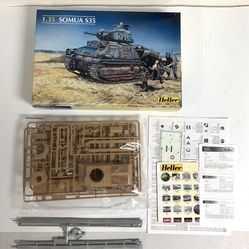 Heller ~ Somua S35 Tank ~ 1:35 Scale Model Kit 81134 ~ Sealed Bag In Open Box