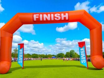 20ft Giant Inflatable Arch | Dual-Sided START & FINISH Sign 🎉 Perfect for races, outdoor events, marathons, grand openings, and more!