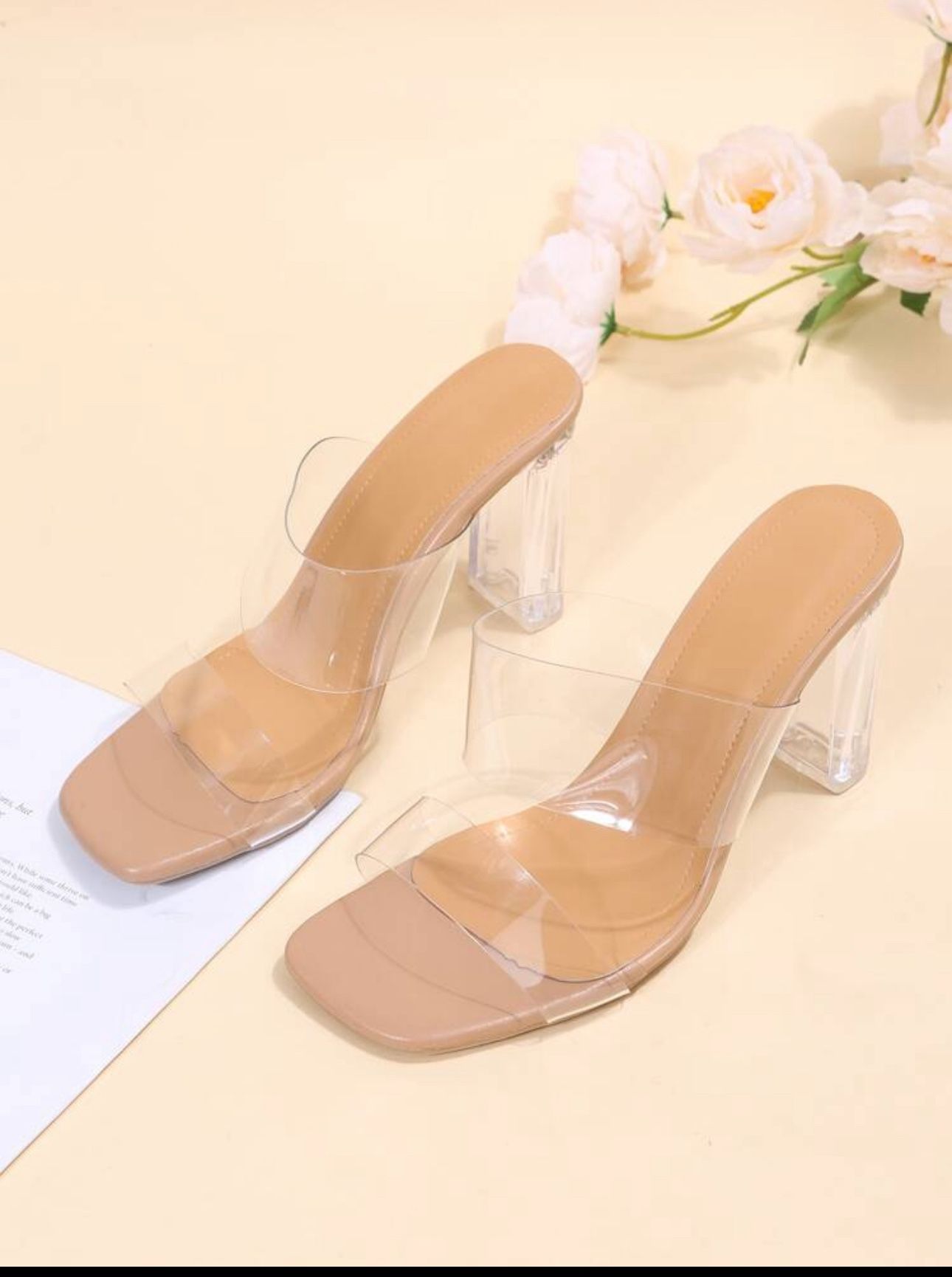 Clear/ Nude Heels