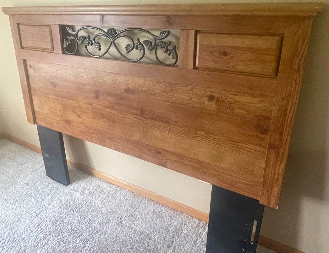 Pine/wooden headboard for queen-sized bed