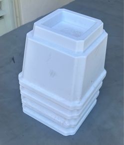 Bed Risers 4 Inch Heavy Duty 4 Pack Bed Furniture Elevators, 1,500 lbs Lifts Up Riser for Sofa and Table, White