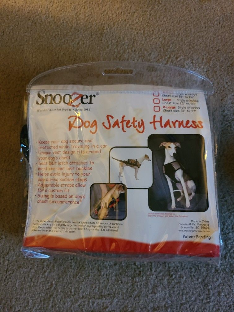 New Snoozer Size Large Dog Safety Harness