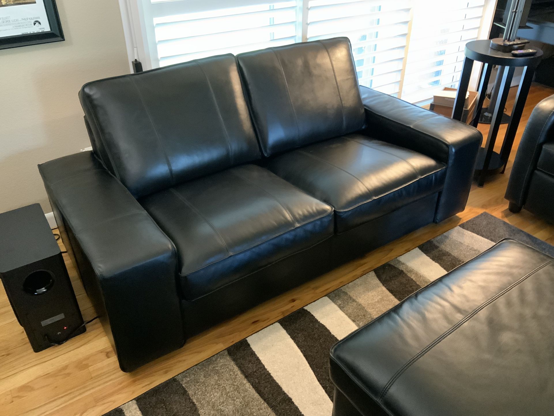 IKEA KIVIK Loveseat, Grann/Bomstad Black Leather
