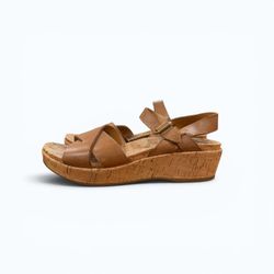 Kork-Ease Myrna 2.0 Cross Band Leather Sandals, Size 8, MSRP $145