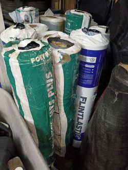 PEEL AND STICK UNDERLAYMET ROOFING ROLLS 19 AVAILABLE $60 EACH FIRM