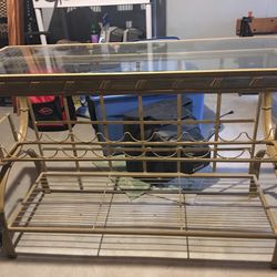 Glass Top Side Table/Buffet 