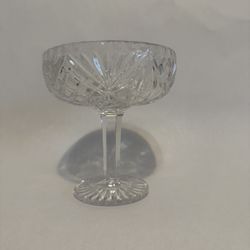 Vintage Crystal Cut Glass Compote Pedestal Candy Dish Bowl, 6-inch (15cm) Tall