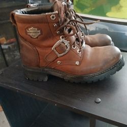 Women's Harley Davidson Buckle Boots