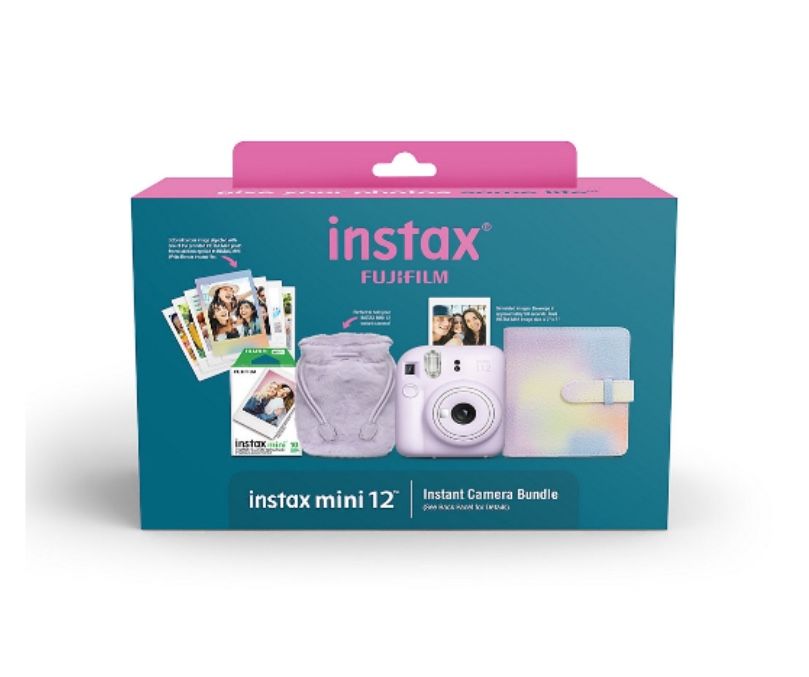 FujiFilm Mini 12 Instant Camera Lilac Purple Holiday Bundle