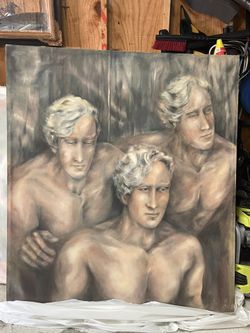 3 Men Paint By Local Artist
