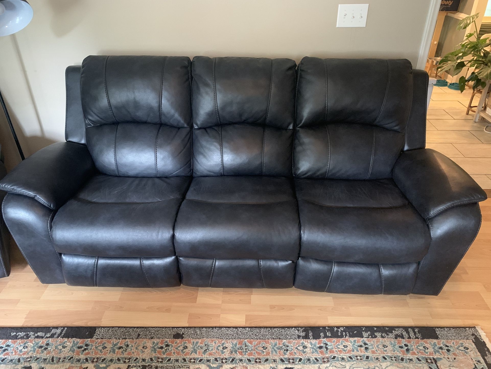 Leather Couch And Chair Set