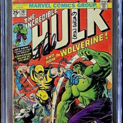 HULK #181🔑 SIGNATURE SERIES- STAN LEE/LEN WEIN. 1ST APP OF WOLVERINE 🔥🔥🔥