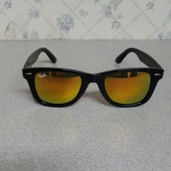 Ray-Ban Rayban Black Wayfarer Fire Mirror Sunglasses