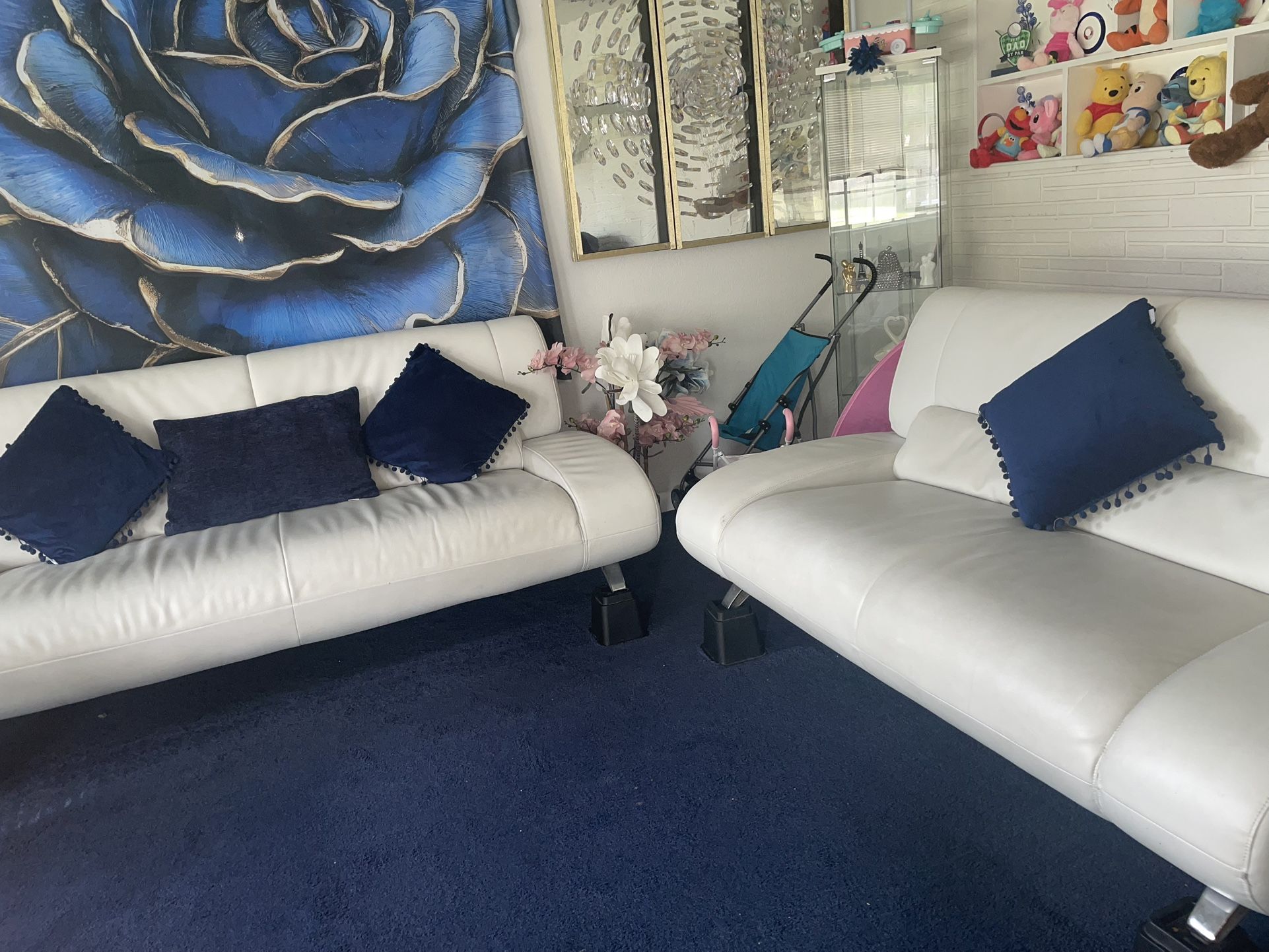 White Leather Couches