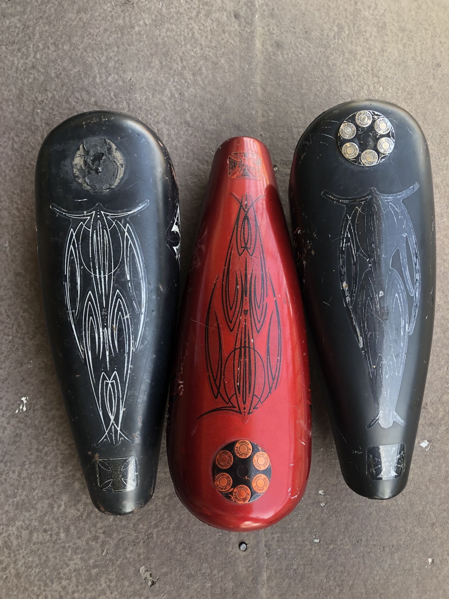 Jesse James chopper bicycle gas tanks
