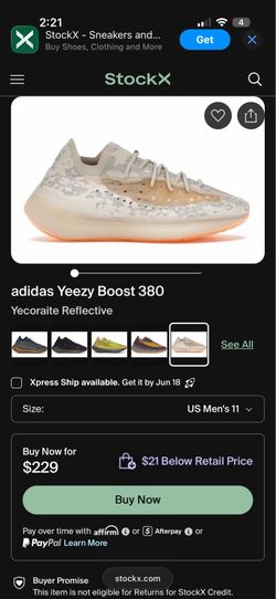 yeezy 380 cream color size 11 (trades or cash)