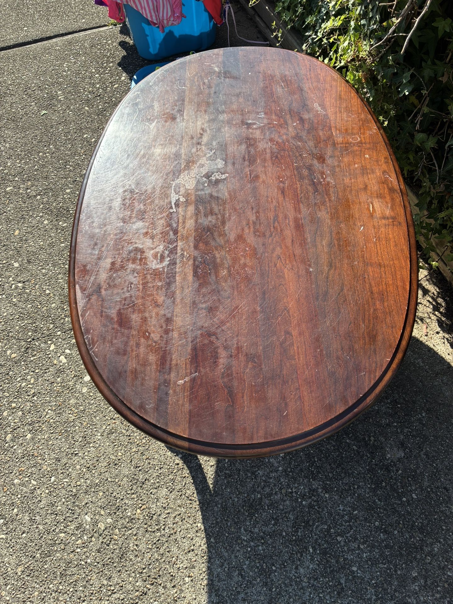 Oval Wood Coffee Table