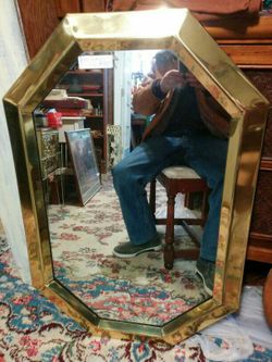 Brass mirror