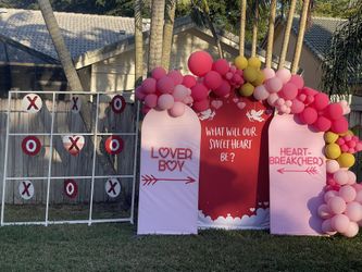 Pink And Red Panel backdrop