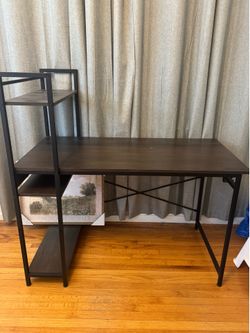 Computer Desk with 4 Tier Shelves