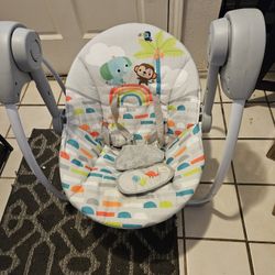 Bright Starts Playful Paradise Portable Compact Baby Swing 