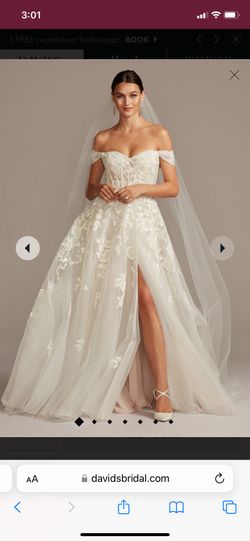 Galina Signature Floral Tulle Wedding Dress
