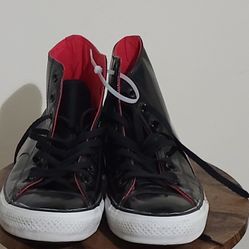 Converse Black and Red Trainers