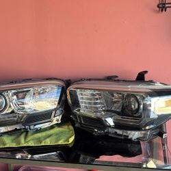 2016-2023 Toyota Tacoma Black Halogen DRL LED Right Side & Left Side  Headlight OEM