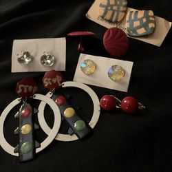 80's Retro Earrings Lot