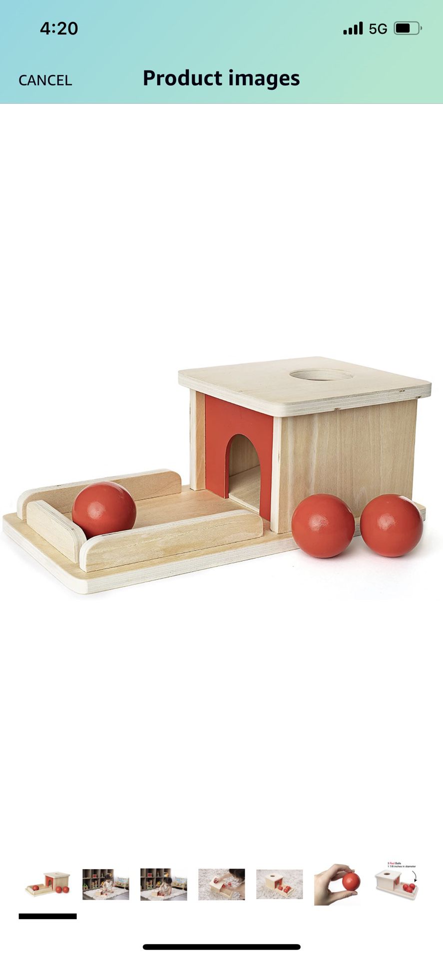 Montessori Object Performance Wooden Ball Toy