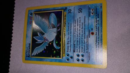 Pokemon Articuno From Fossil Set