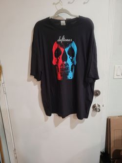 New 2X Deftones Black Skull Graphic T-Shirt