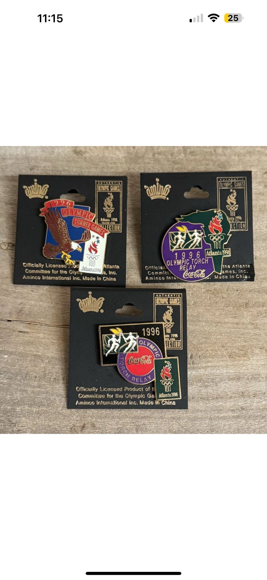 NEW 1996 Atlanta Olympic Games Pin Lot of Three $10 for All