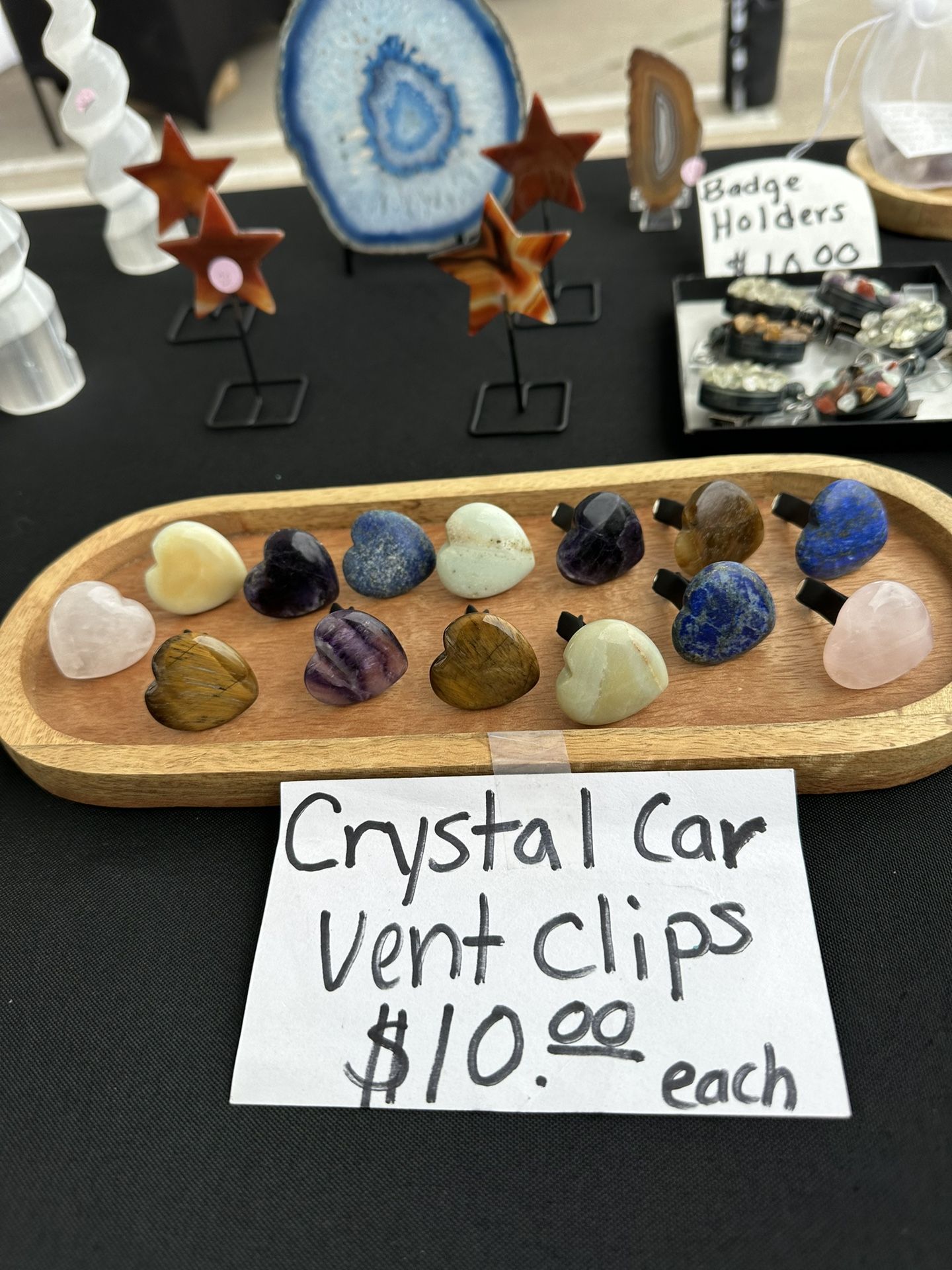 New, Beautiful Crystal Heart Car Vent Clips. Come Pick Out Your Favorite. $10 Each 