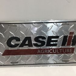 Case IH Diamond Plate Agriculture License Plate 6”x12” 