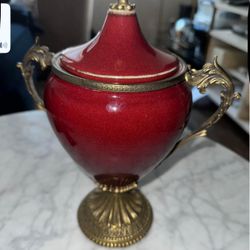Porcelain 12’ Ox Blood Vase NWT $130 