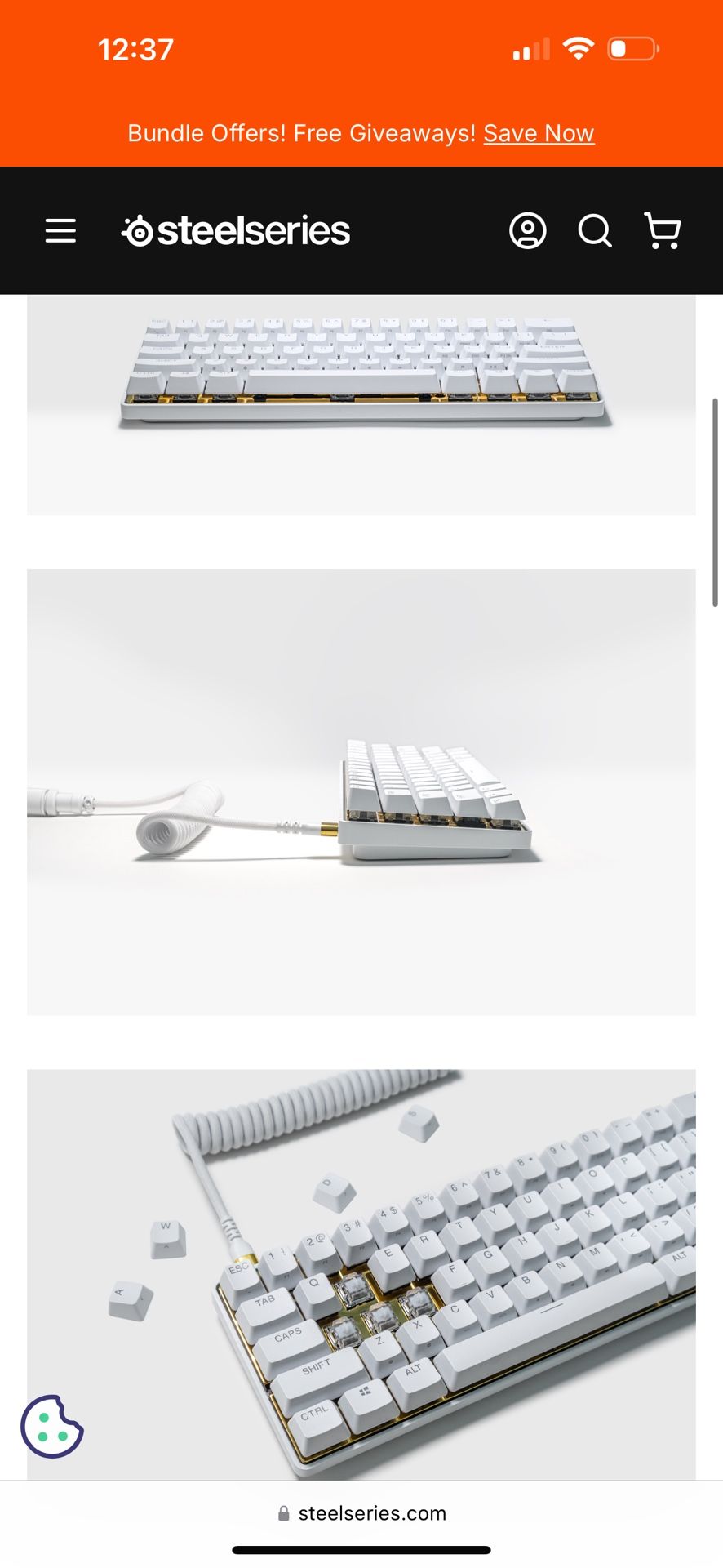 Steelers Apex Pro Mini White Gold Keyboard Limited Edition