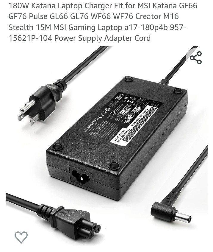 MSI Katana 180W AC Adapter